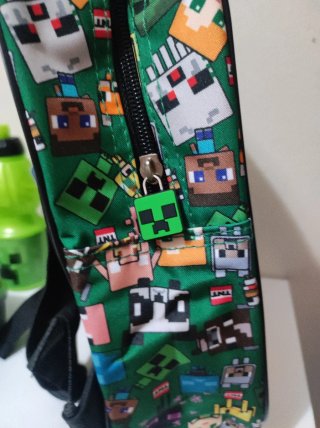 Lote colegio Minecraft: Mochila, Cantimplora y Fia