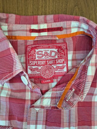 2x Superdry, bundle Check Shirts Short Sleeve