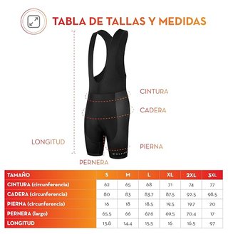 Culotte Ciclismo Hombre Badana Gel 20D