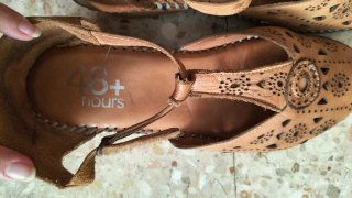Sandalias de piel para verano cierre con velcro