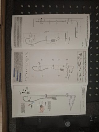 Columna Ducha Negra AuraLum
