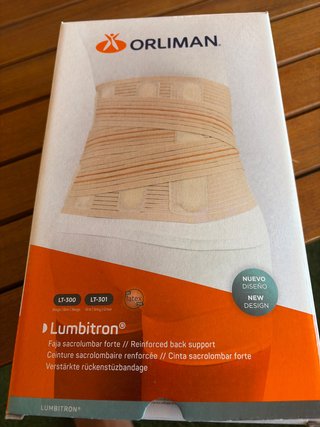 Faja Lumbar Orliman Lumbitron LT-300 Beige
