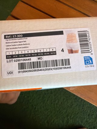 Faja Lumbar Orliman Lumbitron LT-300 Beige