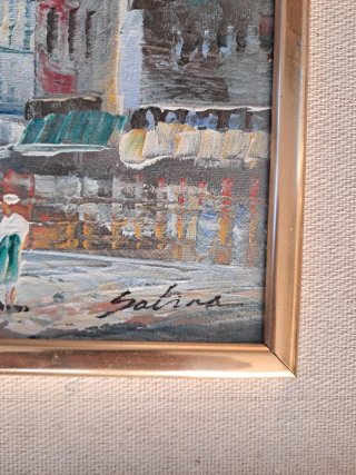 Cuadro Óleo París firmado Galina