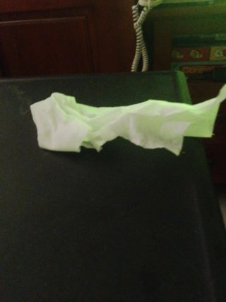 Pañuelo de papel usado por Messi.