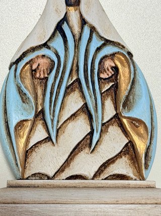 Figura Virgen Milagrosa Madera Tallada