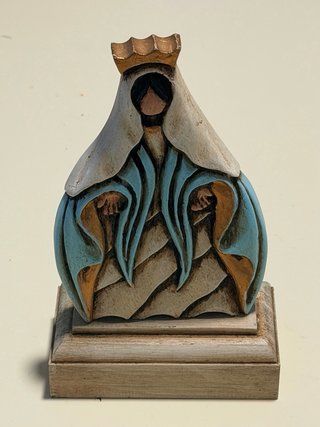 Figura Virgen Milagrosa Madera Tallada
