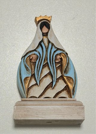 Figura Virgen Milagrosa Madera Tallada