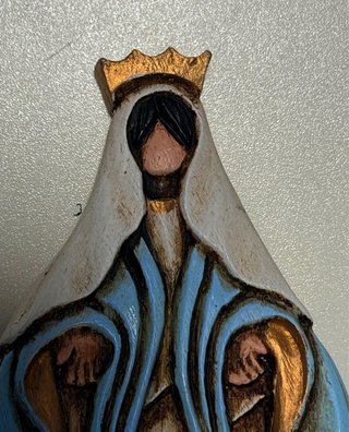 Figura Virgen Milagrosa Madera Tallada