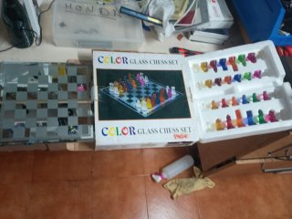 Ajedrez de cristal de colores