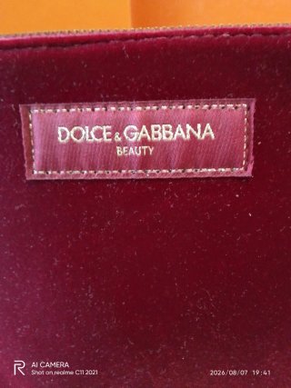 Neceser Dolce & Gabbana terciopelo burdeos