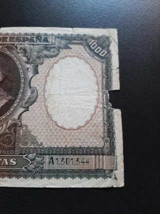 BILLETE DE 1000 PESETAS DE 1940 MUY DIFÍCIL