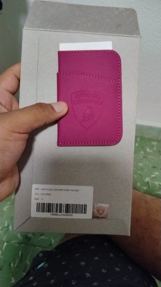 Portatarjetas Lamborghini de  Piel Reciclada