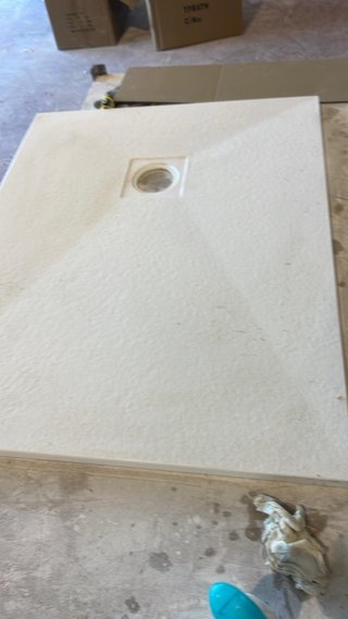 Plato de ducha resina piedra 60x60 beige