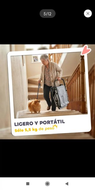 Coche paseo carro para perro/gato hasta 10kg