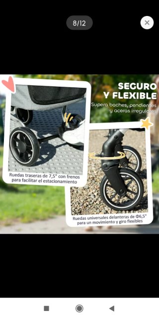 Coche paseo carro para perro/gato hasta 10kg