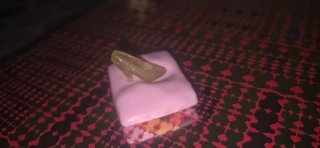 Zapato Cenicienta y Cojín Rosa