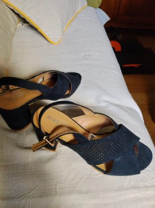 Zapatos de tacón azul 7cm