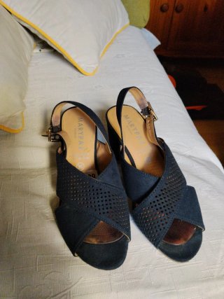 Zapatos de tacón azul 7cm