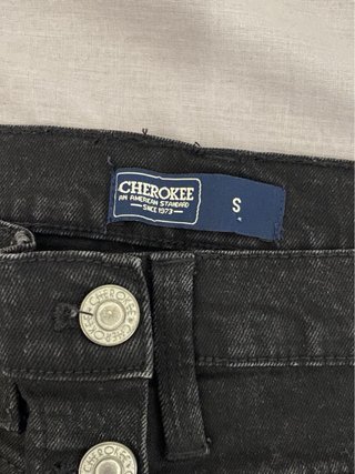 Falda denim negra Cherokee talla S