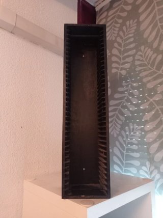Mueble para CDs de madera negro