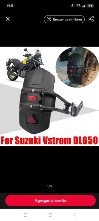 Guardabarros Suzuki Vstrom DL650