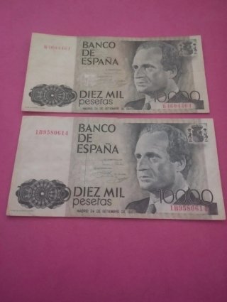 Billetes españoles antiguos de España