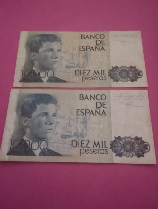 Billetes españoles antiguos de España