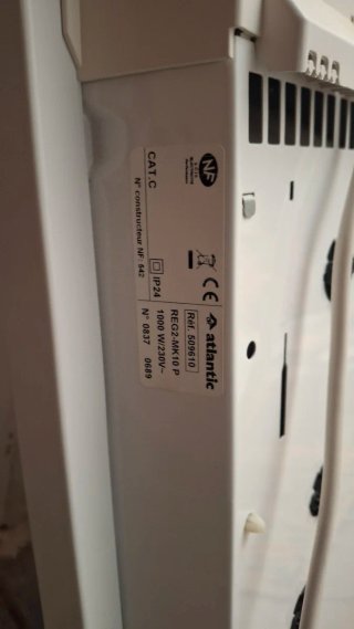 Calefactor eléctrico pared