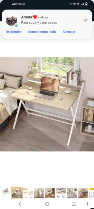 Mesa de estudio plegable madera y metal