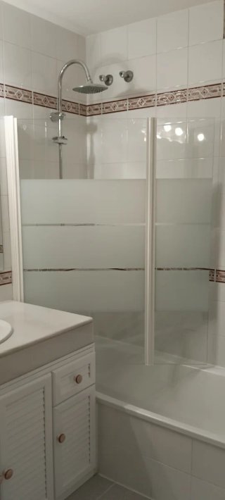 Mampara de bañera 2 hojas cristal