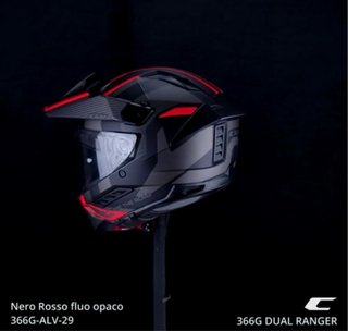 Casco CGM 366 Dual Trail Negro/Rojo