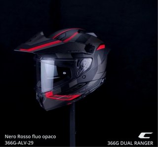 Casco CGM 366 Dual Trail Negro/Rojo