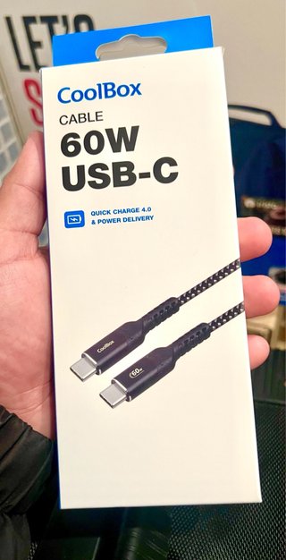 Cable CoolBox 60W USB-C Carga Rápida