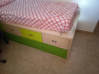 Cama nido + cómoda + cajonera mesita