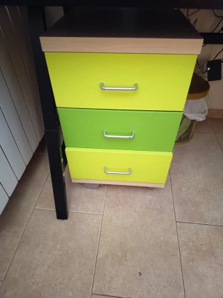Cama nido + cómoda + cajonera mesita