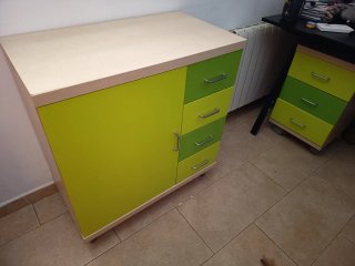 Cama nido + cómoda + cajonera mesita
