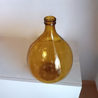 Jarrón Damajuana Vidrio Ámbar Vintage 10L