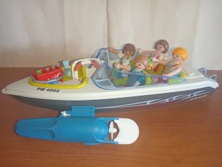 Playmobil-Embarcacion con motor vacaciones lancha.