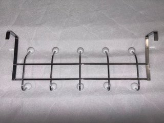 Perchero de puerta metálico blanco