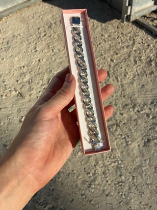 Pulsera Plata de Ley 925 Eslabón Cubano Iced Out