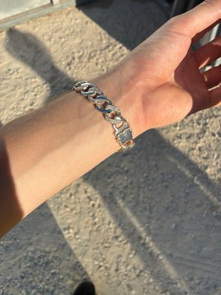 Pulsera Plata de Ley 925 Eslabón Cubano Iced Out