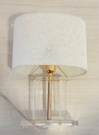 Lámpara Diseño Moderno Oro y Transparente