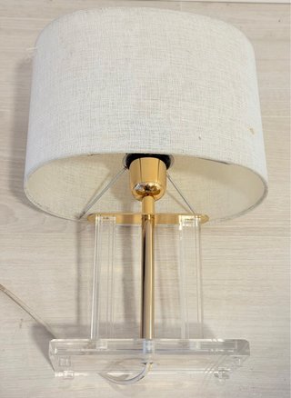 Lámpara Diseño Moderno Oro y Transparente