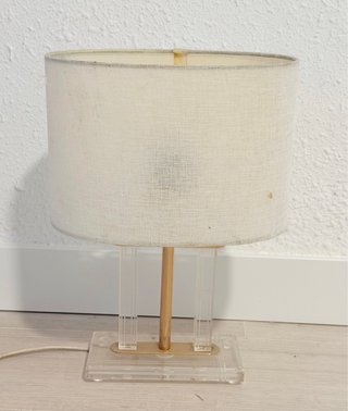 Lámpara Diseño Moderno Oro y Transparente