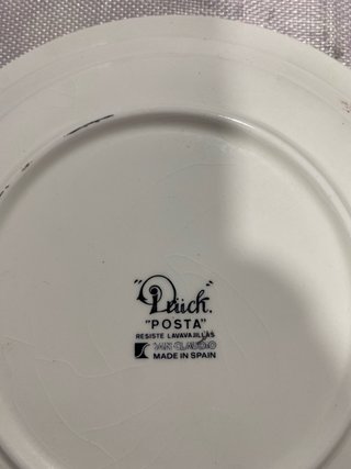 2 Platos Porcelana Antigua San Claudio