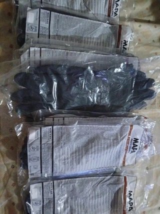 Guantes de trabajo cuero y goma y tela