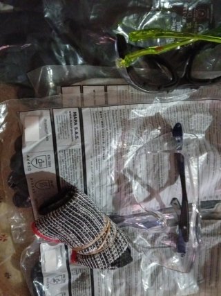Guantes de trabajo cuero y goma y tela
