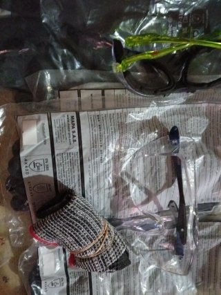 Guantes de trabajo cuero y goma y tela