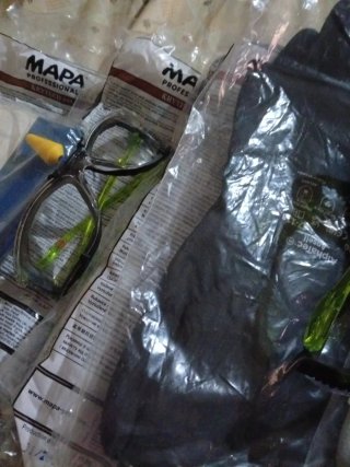 Guantes de trabajo cuero y goma y tela